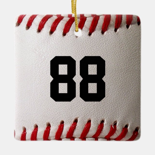 Baseball med Anpassade nummer Julgransprydnad Keramik (Framsida)