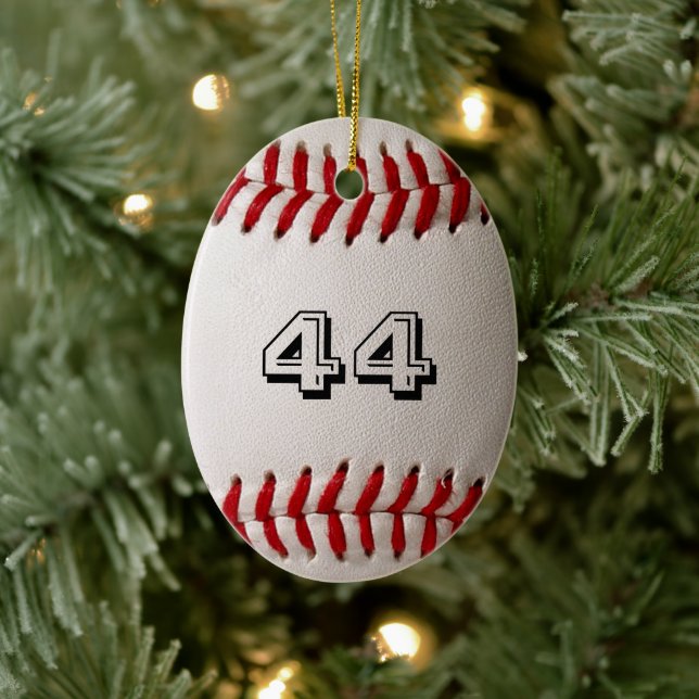 Baseball med Anpassade nummer Julgransprydnad Keramik (Träd)