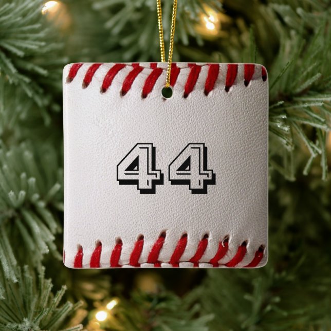 Baseball med Anpassade nummer Julgransprydnad Keramik (Träd)