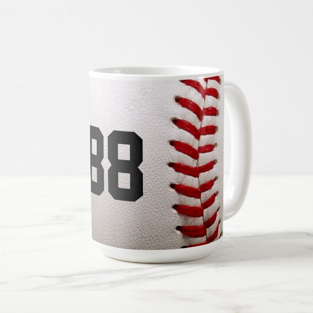Baseball med Anpassade nummer Kaffemugg (Framsida höger)