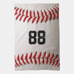 Baseball med Anpassade nummer Kökshandduk