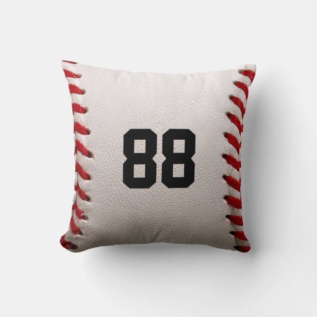 Baseball med Anpassade nummer Kudde (Framsida)
