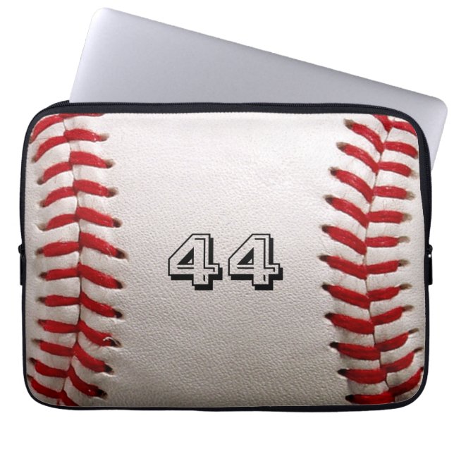Baseball med Anpassade nummer Laptop Fodral (Framsidan)
