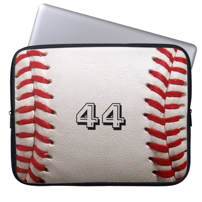 Baseball med Anpassade nummer Laptop Fodral (Framsidan)