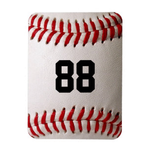 Baseball med Anpassade nummer Magnet