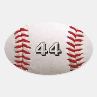 Baseball med Anpassade nummer Ovalt Klistermärke