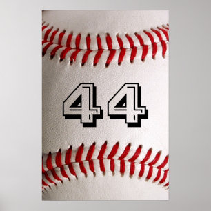 Baseball med Anpassade nummer Poster
