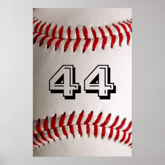 Baseball med Anpassade nummer Poster