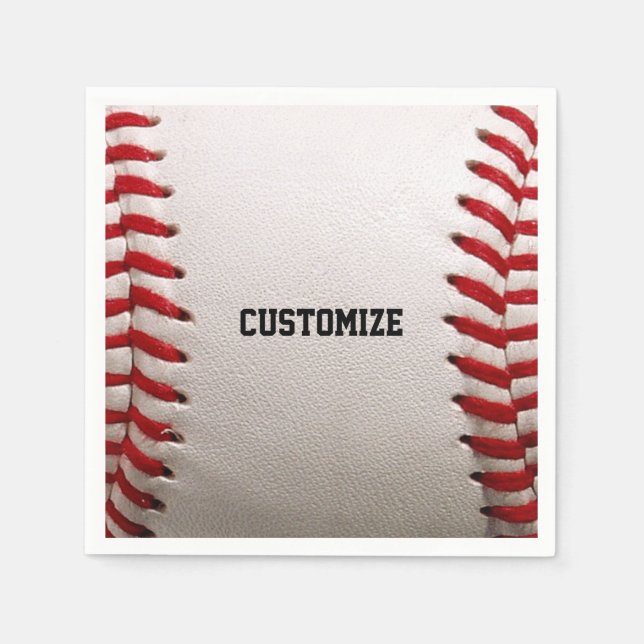 Baseball med Anpassade text Pappersservett (Framsidan)