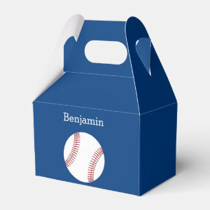 Baseball med anpassningsbarnamn - kunglig blått presentaskar