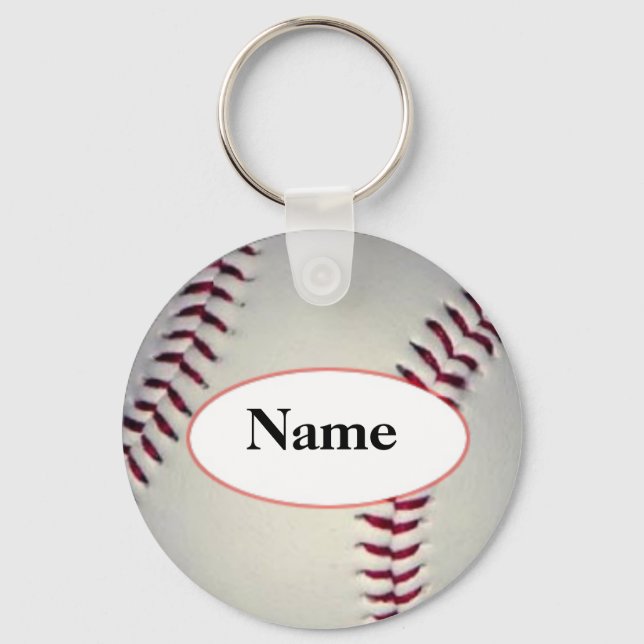 Baseball med ditt namn på den nyckelring (Framsida)