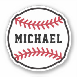 Baseball med eget namn eller egen text klistermärken