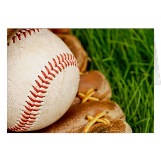 Baseball med kardan hälsningskort