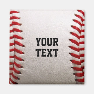 Baseball med Personlig Namn Magnet