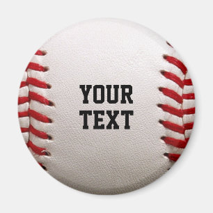 Baseball med Personlig Namn Magnet