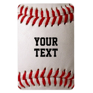 Baseball med Personlig Namn Magnet