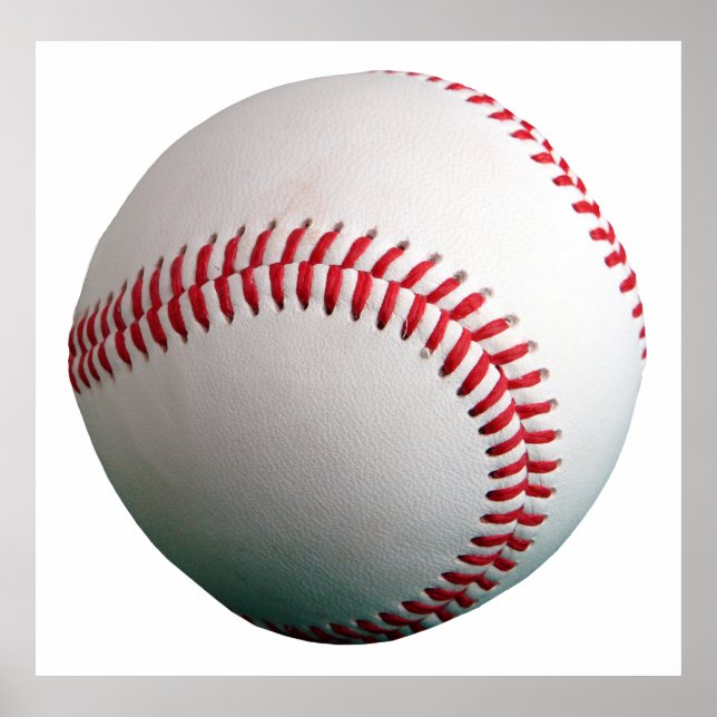 Baseball med röd slitning poster (Framsidan)