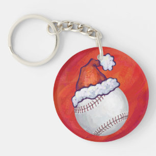 Baseball med Santa Hat på Red