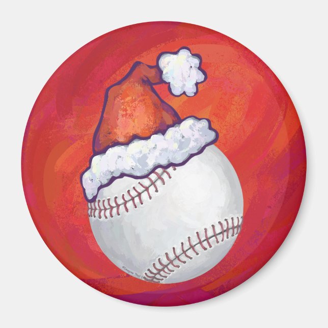 Baseball med Santa Hat på Red Magnet (Framsidan)