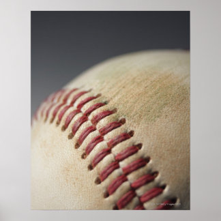Baseball med slagmärke. poster