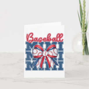 Baseball Mimi Coquette Bow Sport Mamma Mors dag Kort