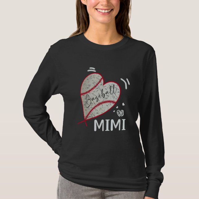 Baseball Mimi Family Matching Players Team Mimi T Shirt (Framsida)