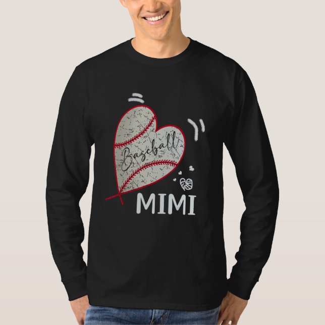 Baseball Mimi Family Matching Players Team Mimi T Shirt (Framsida)