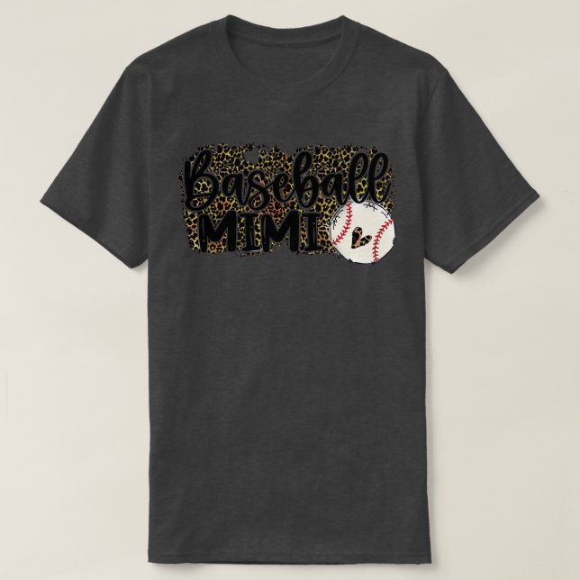 Baseball Mimi Leopard Baseball Mimi T Shirt (Design framsida)