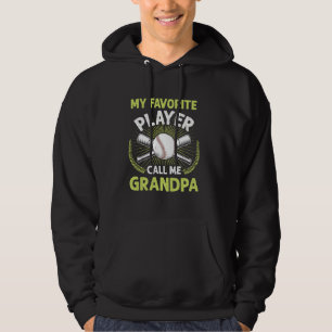 Baseball Min favoritspelare kallar mig Grandpa Vin Hoodie