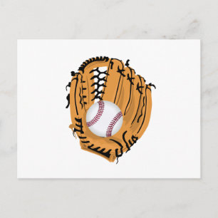 Baseball Mitt och Boll Vykort