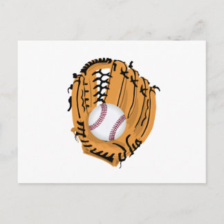 Baseball Mitt och Boll Vykort