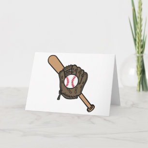 Baseball Mitt och Fladdermus Kort