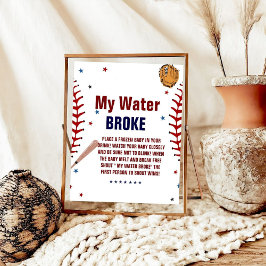 Baseball Mitt vatten fattiga babyutlösare i Poster