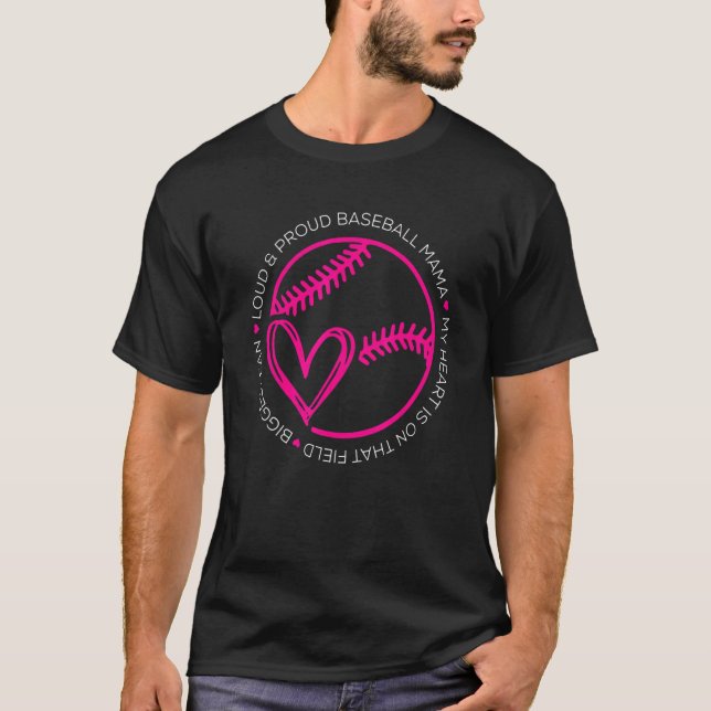 Baseball Mom Baseball Player Baseball Mother 2 T Shirt (Framsida)