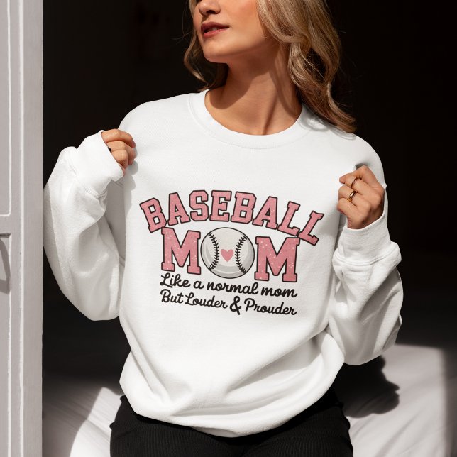 Baseball Mom cute bright Pink text T Shirt (Skapare uppladdad)