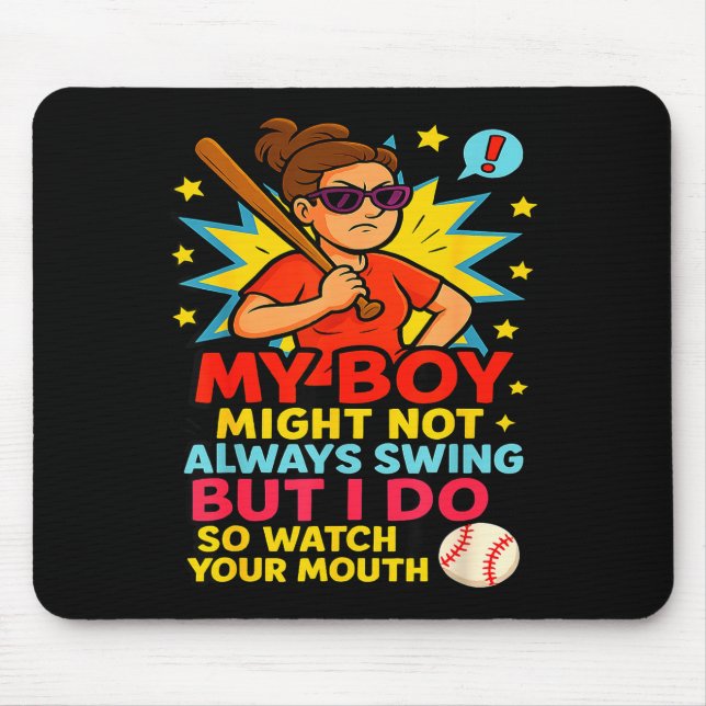 Baseball Mom Funny Quote For Mother's Day Gift  Musmatta (Framsidan)