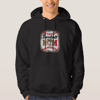 Baseball Mom Leopard  Softball Mom Mother s Day 20 Hoodie