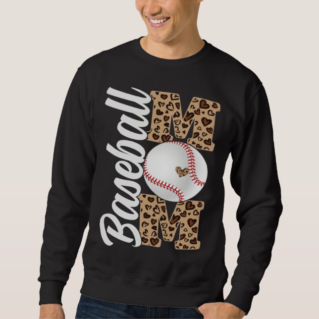 Baseball Mom Motheru2019s Day Baseball Sport  Wome Lång Ärmad Tröja (Framsida)