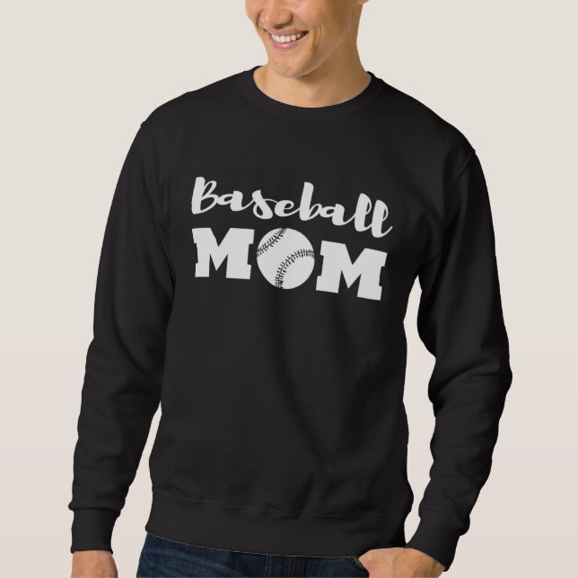 Baseball Mom Shirts for Women, Mom Baseball Shirts Lång Ärmad Tröja (Framsida)