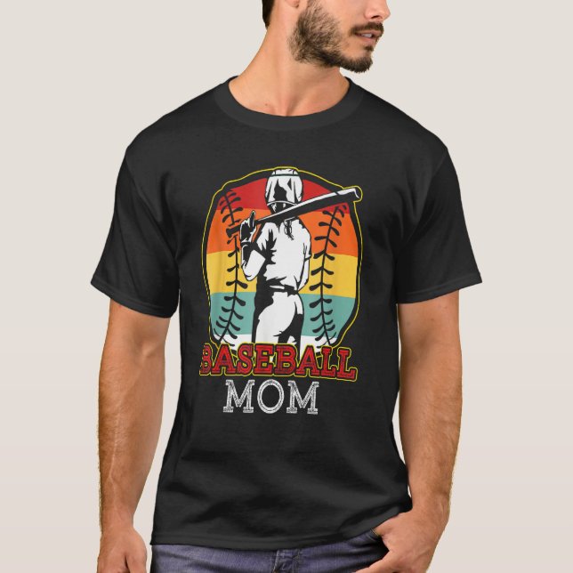 Baseball Mom Softball Mother Team Sports  For Wome T Shirt (Framsida)