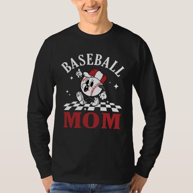 Baseball Mom Sport Happy Mother Day  Mama T Shirt (Framsida)