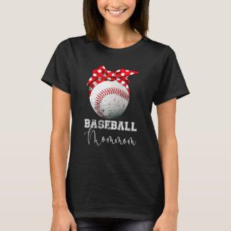 Baseball Mommom Vintage Messy Bun Boll Mor Da T Shirt