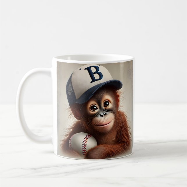 Baseball Monkey Kaffemugg (Vänster)