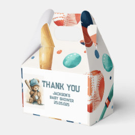 Baseball Mönster Anpassningsbar Text Boy Party Presentaskar