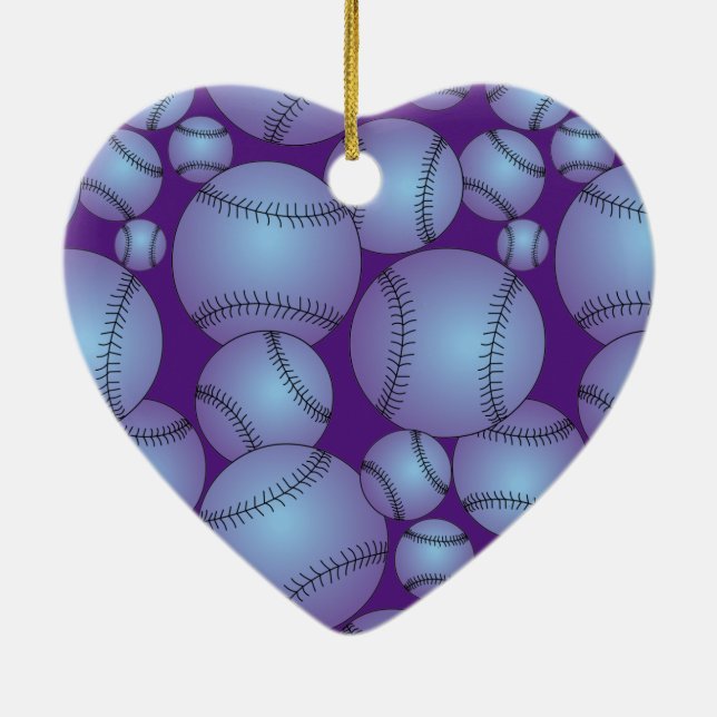 Baseball Mönster Ceramic Ornament (Baksidan)