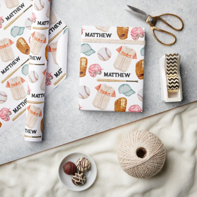 Baseball Mönster födelsedag Pappra Presentpapper (Hantverk)