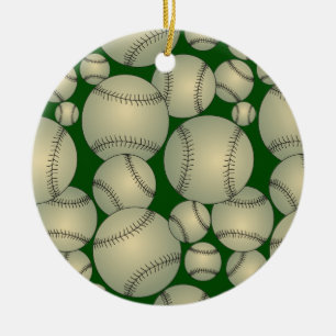 Baseball Mönster Julgransprydnad Keramik