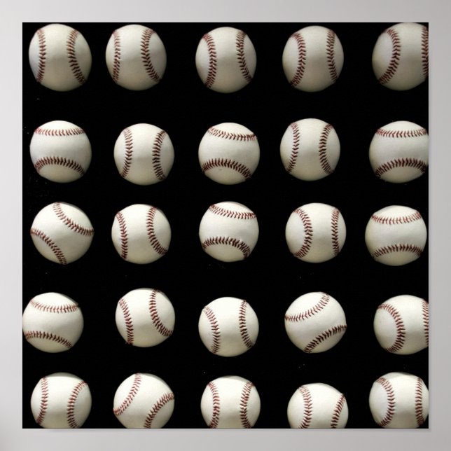 Baseball Mönster Poster (Framsidan)