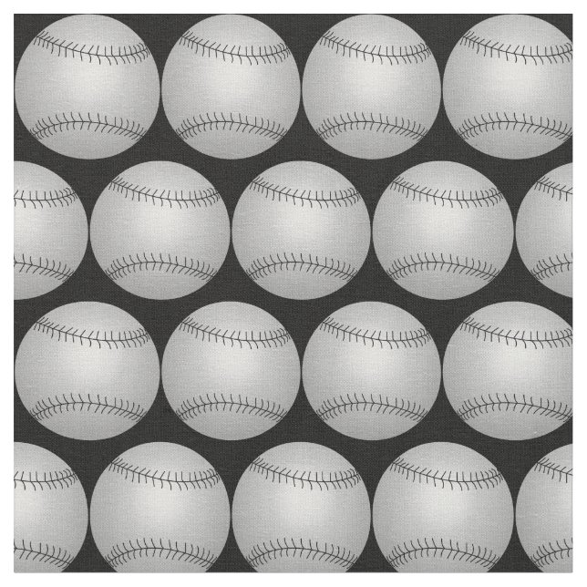 Baseball Mönster Tyg (Närbild)
