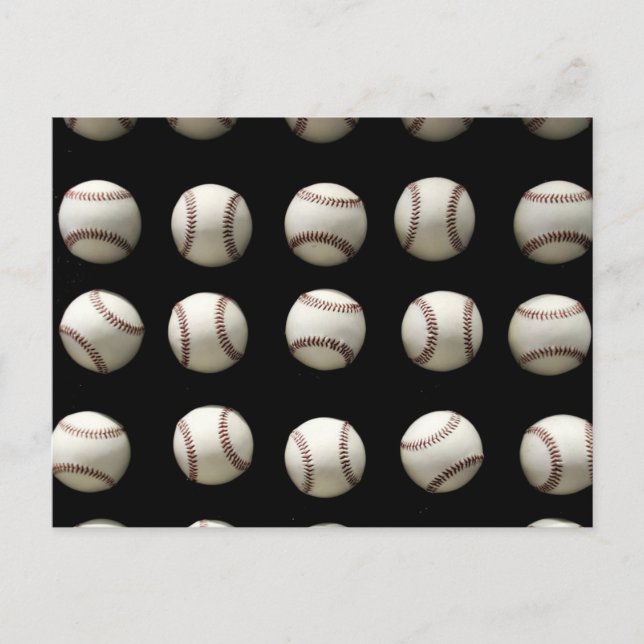 Baseball Mönster Vykort (Framsida)